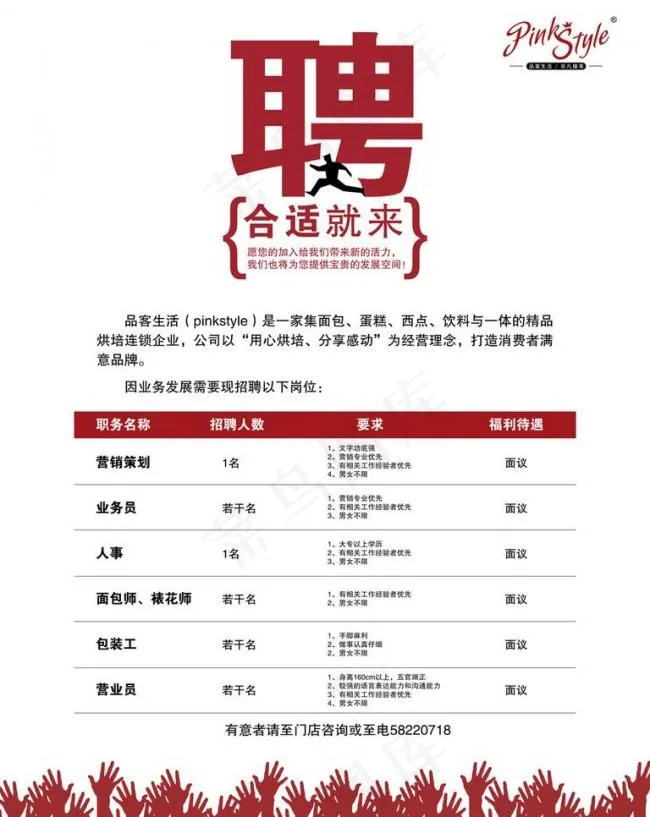 招聘海报图片ai矢量模版下载