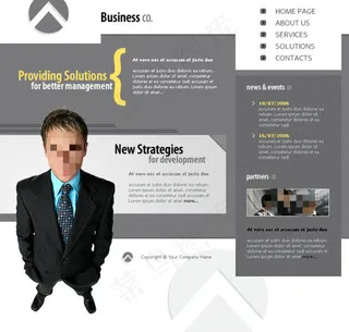 金融企业网页psd模板