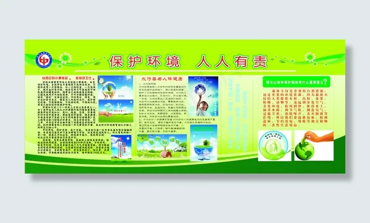 保护环境人人有责(210X297)cdr矢量模版下载