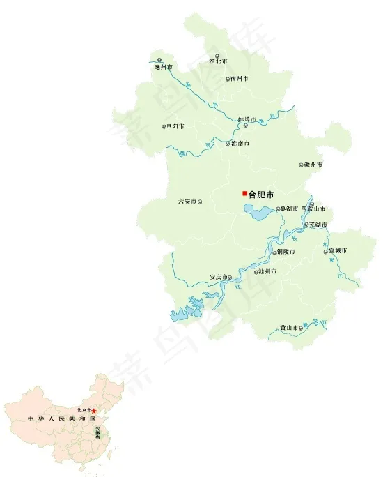 中国安徽地图免费下载eps,ai矢量模版下载