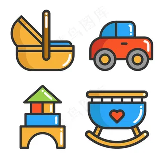 婴儿用品icon图标素材