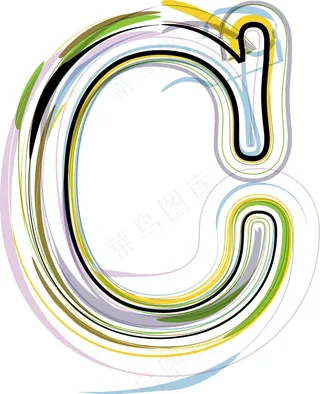 说明有机字体字母C