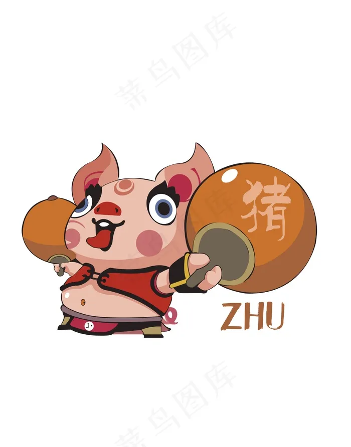 卡通动物小猪