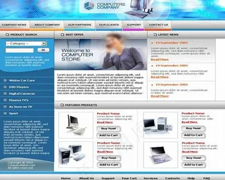 欧美风格电脑模板图片