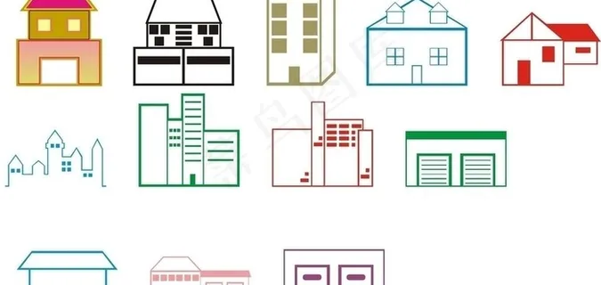 小房子 小屋子 画图片