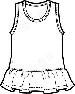 甜美背心拼接下摆连衣裙