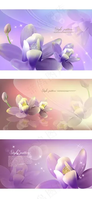 浪漫花卉底图矢量 浪漫花卉底图矢量