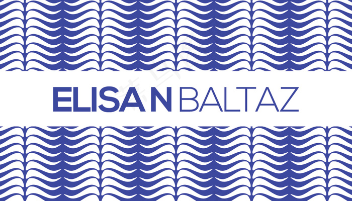 横版炫酷蓝色个性创意名片设计模板