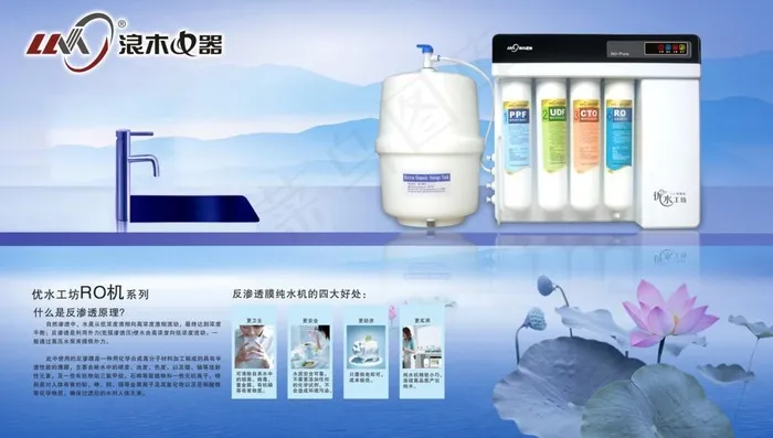 浪木优水工坊ro机图片(11298X7047(DPI:50))psd模版下载
