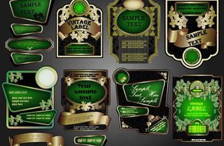 欧式label矢量素材图片