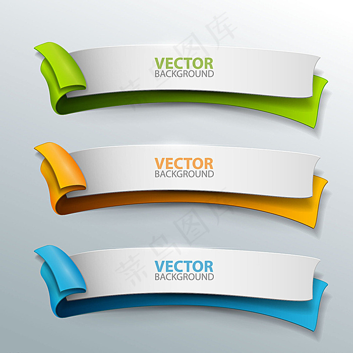 彩色丝带标签图片