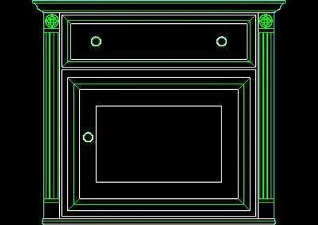 衣柜图块、床头柜CAD图块素材2