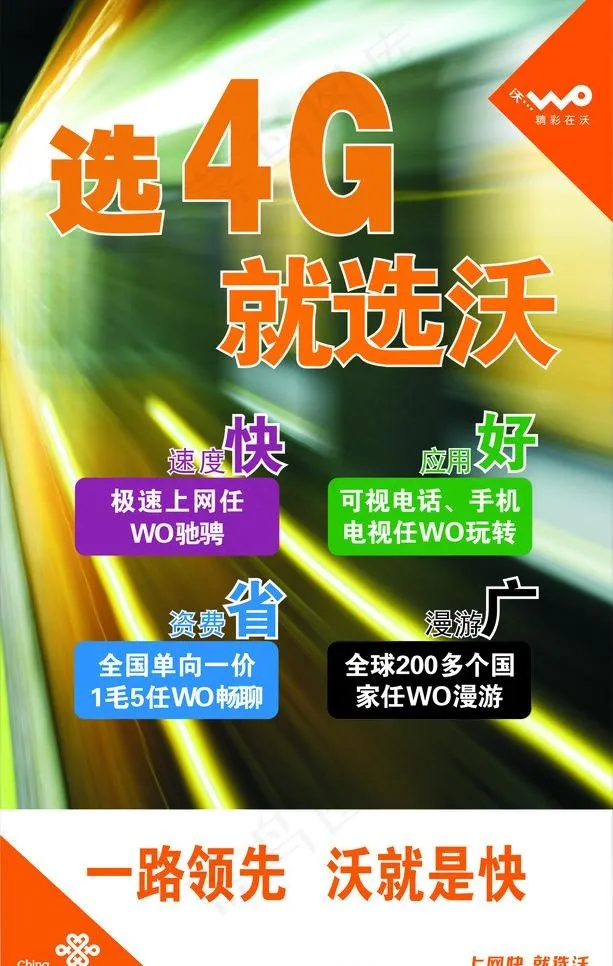 联通广告图片cdr矢量模版下载