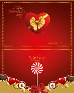 情人节卡片设计PSD素材