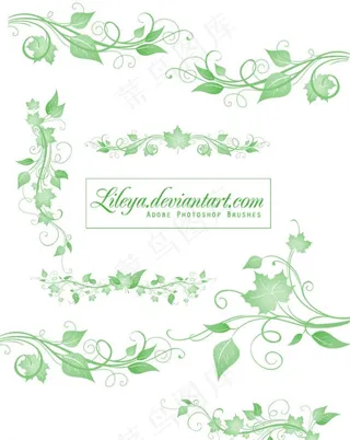 植物花纹花边笔刷图片