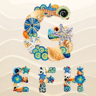 海洋主题字体设计矢量素材03