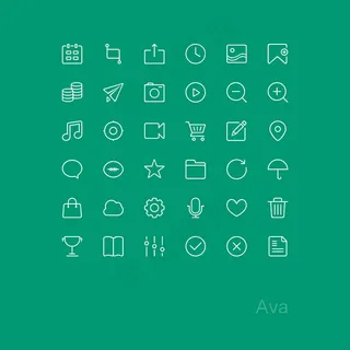 线性图标PSD分层素材