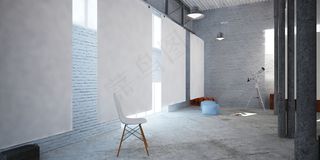 长方形办公室展示模板3