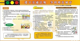 遵守交通法规争创模范城市板报2图片