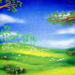 草地上的草莓图片