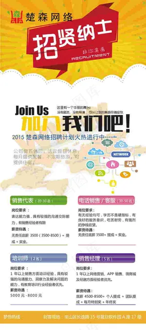 互联网企业招聘易拉宝