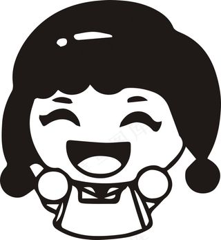 女娃娃 儿童 小孩 小辫 开心 笑