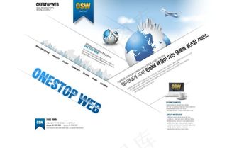 创意旅游网页psd模板