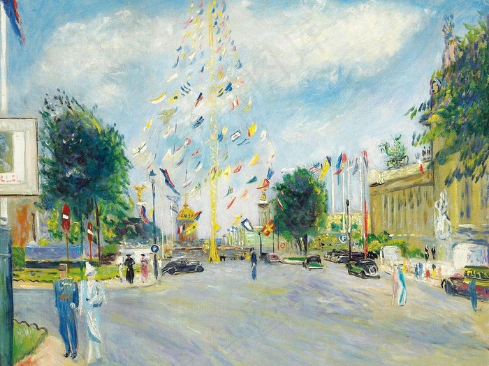 欧洲街道油画图片