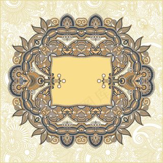 精美印度花纹底纹背景矢量素材