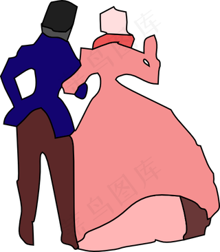 男人和女人握手党剪贴画