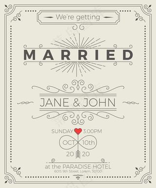 灰色背景邀请函模板下载