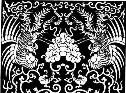 凤凰 凤纹图案 鸟类装饰图案 矢量...