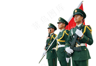 中国党旗*局军人海报PNG透明元...