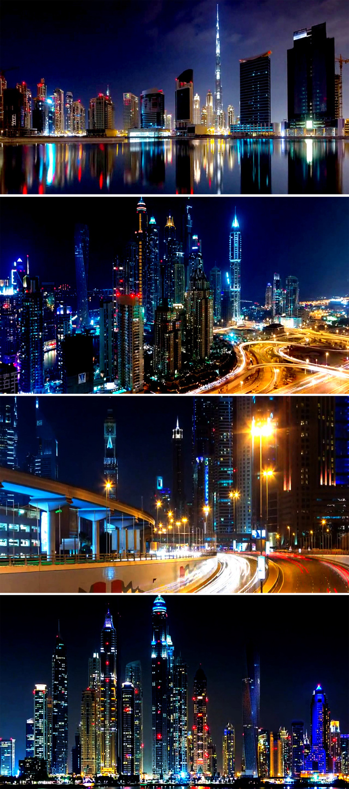 城市夜景风光延时摄影高清视频