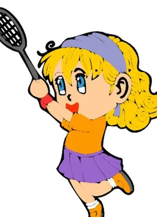 羽毛球 卡通运动人物图片