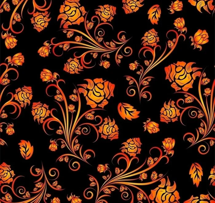 金黄色欧式花纹图片