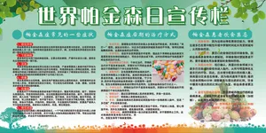 2018年世界帕金森日宣传栏展板设...