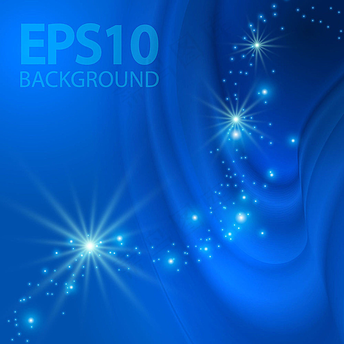蓝色梦幻光点背景