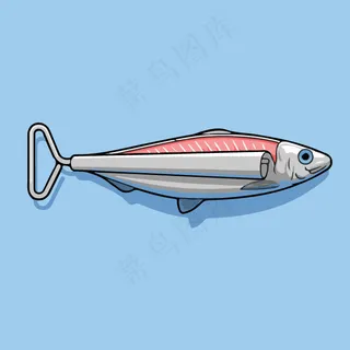 印花矢量图 动物 海洋生物 鱼 男...