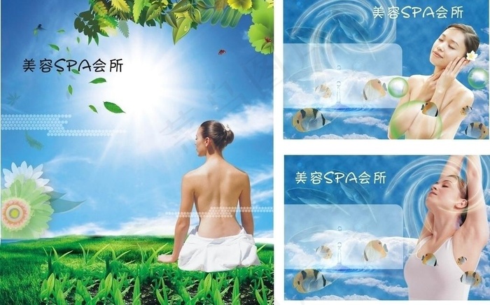 美容spa模板图片cdr矢量模版下载