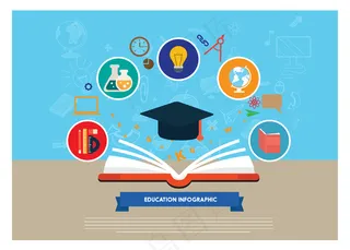 教育信息图打开书,免费教育图标矢量