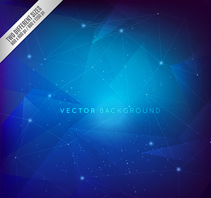 蓝色几何背景图片