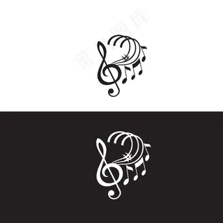 音乐 符号 黑白 简约