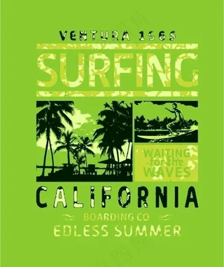 冲浪矢量图图片