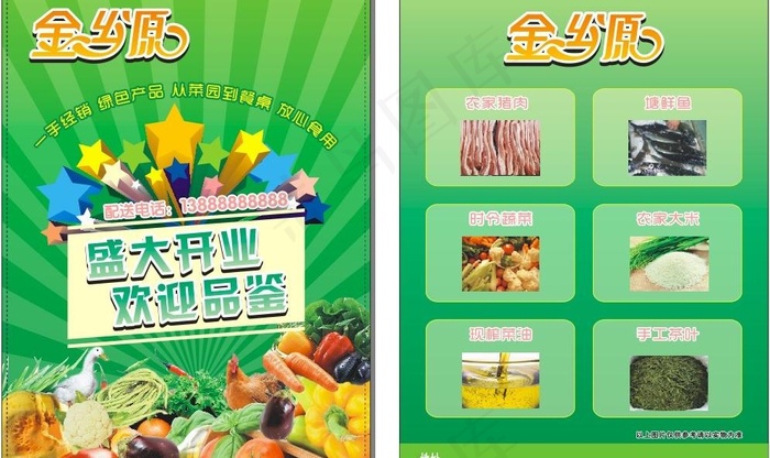 蔬菜宣传单图片cdr矢量模版下载
