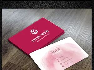 创意简约玫瑰花浪漫名片