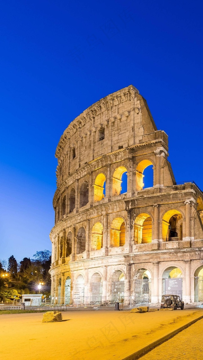 古罗马夜景高清摄影图片