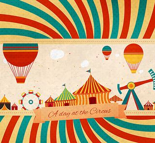 创意马戏团插画图片