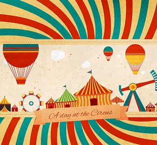 创意马戏团插画图片