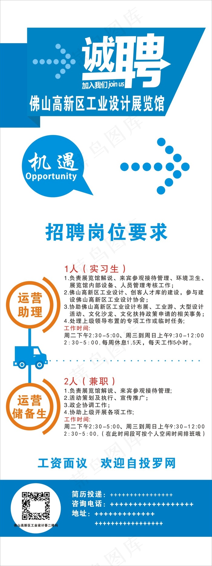 招聘展架cdr矢量模版下载